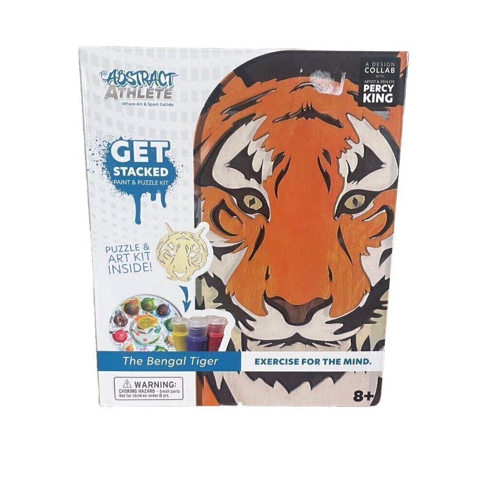 The Abstract Athlete Paint & Puzzle Art Kit Bengal Tiger Percy King Collab